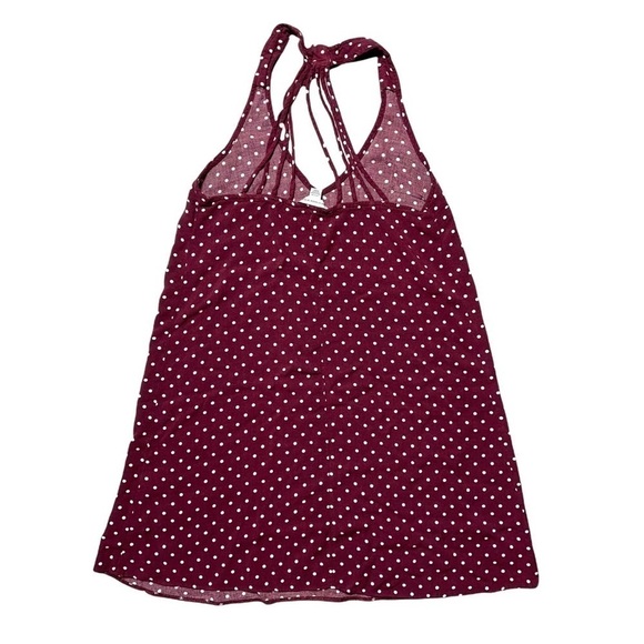 American Eagle Outfitters Burgundy Dotted Mini Dress S - Picture 10 of 10